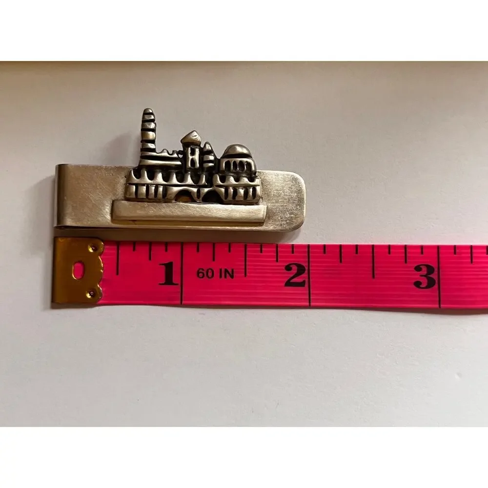 Judaica Sterling Silver 925 Handmade Jerusalem Money Clip